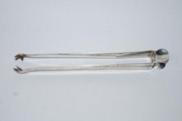 A pair of "Vicar" sterling silver ice tongs, by Thomason & Haseler, Birmingham 1910,