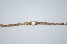 Rotary, a lady's 9 carat gold bracelet watch, 18 cm long,