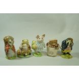 Five Beswick Beatrix Potter figures, of Little Pig Robinson, Tommy Brock, Timmy Tiptoes,