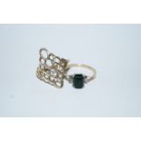 A 9 carat gold openwork dress ring,