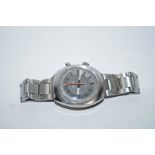 Omega, Chronostop, Geneve wrist watch, the grey dial silvered batons with luminous dots,