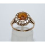 A 9 carat gold dress ring, finger size L1/2,