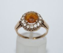 A 9 carat gold dress ring, finger size L1/2,