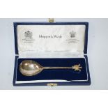 A silver spoon, by Mappin & Webb, London 1981,