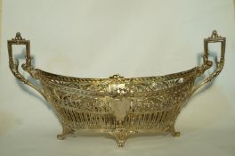 A German 800 standard two handled centre piece, possibly Bruckmann & Sohne,