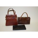 An Italian leather handbag retailed by Harrods,