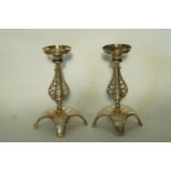 A pair of Victorian silver comport stands, by Edward Barnard and Sons, London 1879,