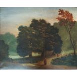 English School, 19th century
Figures in a landscape
Oil on canvas
50.5cm x 60.