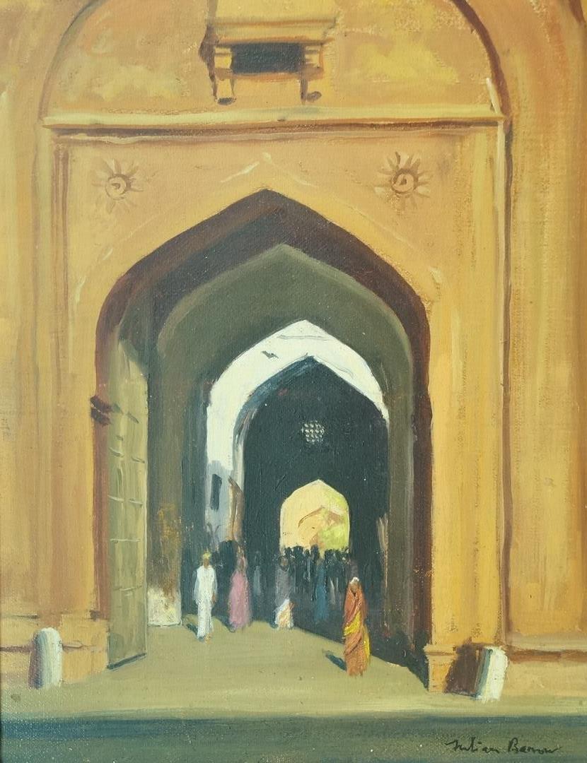 Julian Barrow (1939 - 2013)
The Red Fort, Delhi
Oil on canvas
Signed lower right
25.