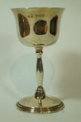 A silver goblet, by Frank Hawker Ltd, Birmingham 1972,