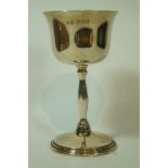 A silver goblet, by Frank Hawker Ltd, Birmingham 1972,