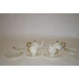 A Belleek porcelain part tea service,