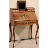 A French mixed wood bonheur de jour/bure