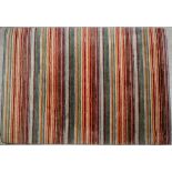 A multi-coloured striped carpet (240 x 1