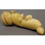 A Japanese Meiji period ivory carving of