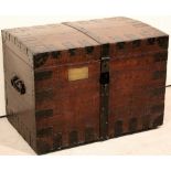 A Victorian metal bound silver chest by