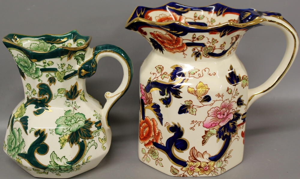 Two 20th Century Masons Ironstone jugs (Mandalay & Chartreuse design) together with 2 Beswick - Image 2 of 7