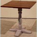Shabby chic oak pedestal table (68 x 68