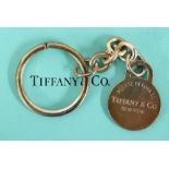 A Tiffany & Co. silver key ring and fob