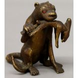 A naive Chinese bronze model of a tiger