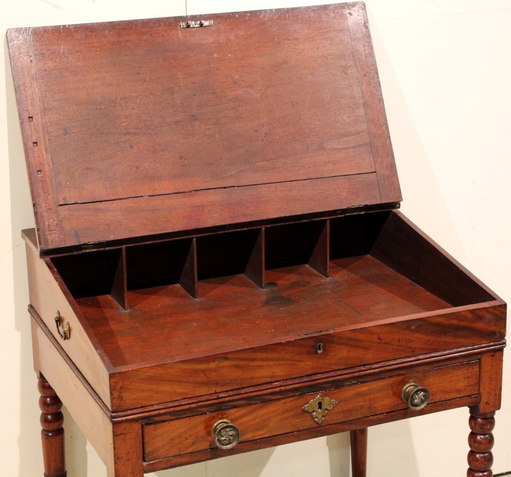 A Victorian mahogany clerk's desk - lift - Image 2 of 3