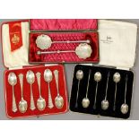 A boxed set of silver (Sheffield 1936) C