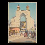 Hiroshi Yoshida (1876-1950): High Gate in Ajmer Oban, titled and dated 1931, four signatures with