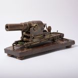 Brass Mechanical Signal Cannon {Dimensions 7 1/2 x 17 1/4 x 12 inches}