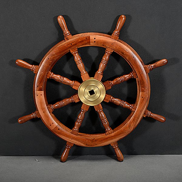 Ship Wheel {Maximum diameter 33 1/2 inches, width 2 1/4 inches} - Image 5 of 5