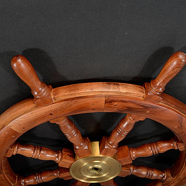 Ship Wheel {Maximum diameter 33 1/2 inches, width 2 1/4 inches} - Image 4 of 5