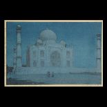 Hiroshi Yoshida (1876-1950): Moonlight of Taj Mahal  Oban, titled and dated 1931, with four