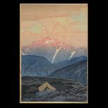 Hiroshi Yoshida (1876-1950): Morning on Tsurugisan  Oban, titled and dated 1926, four signature with