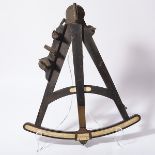 Ebony Wooden & Brass Sextant, Nelsonic Period {Dimensions 3 x 15 x 18 inches} [Some losses and