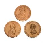 Three Large Size Presidential Indian Peace Bronze Medals, U.S. Mint: comprising Andrew Jackson 1829,