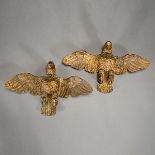 Pair of Giltwood Eagles, 18th/19th Century {Height 11 1/2 inches; width 18 3/4 inches} [losses and