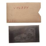 Locomotive Vignette Bond Print Press Plate.  Steel 4.5 x 2.5 inches, imprint of Danforth, Wright and