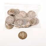 Lot of 48 US Liberty Head Half Dollars.  All coins unreasearched.