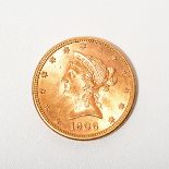 US 1906 $10 Gold Eagle, XF Condition.