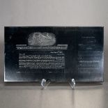 Yellowstone Park Railroad Company Stock Certificate.   Steel 17 x 9 inches, an unusual complete