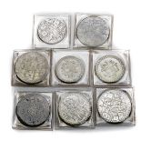 Lot of 8 Silver Turkish Coins.   Including 6 Mostafa III and 2 Abdul Hamid I pieces.