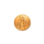 US 1907 Gold $20.00 St. Gaudens High Relief Coin.