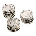Lot of 15 Morgan Dollars and 8 Peace Dollars Including 1880, 1884-O, 1890, 1890-O, 1891-O, 1896,