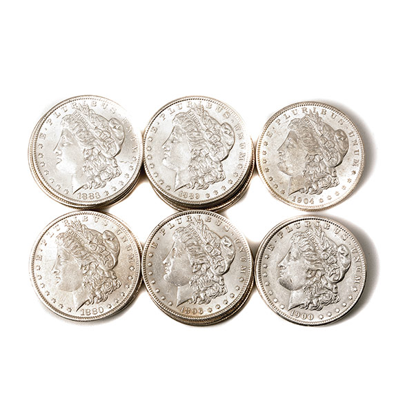 Lot of 20 Morgan Dollars, All in EF Condition.  Including 1880(O); 1883; 1883(O); 1884; 1886-5;