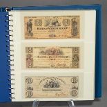 Collection of Early American States Bank Notes and Paper Money (50). From the estate of Peter Hunt.