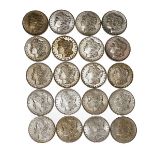 Lot of 20 Morgan Dollars. Including 1878(S), 1881, 1883(O)-2, 1884, 1885, 1886-4, 1887-3, 1896-3,