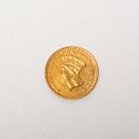 US 1873 Indian Princess Head Gold $1.00 AU.