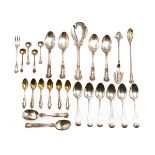 Collection of Gorham Sterling Silver Flatware: Comprising a serving spoon; six Luxembourg