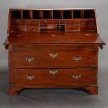 Southern Chippendale Mahogany Desk, Early 19th Century {Dimensions closed 44 x 46 x 22 1/2 inches}