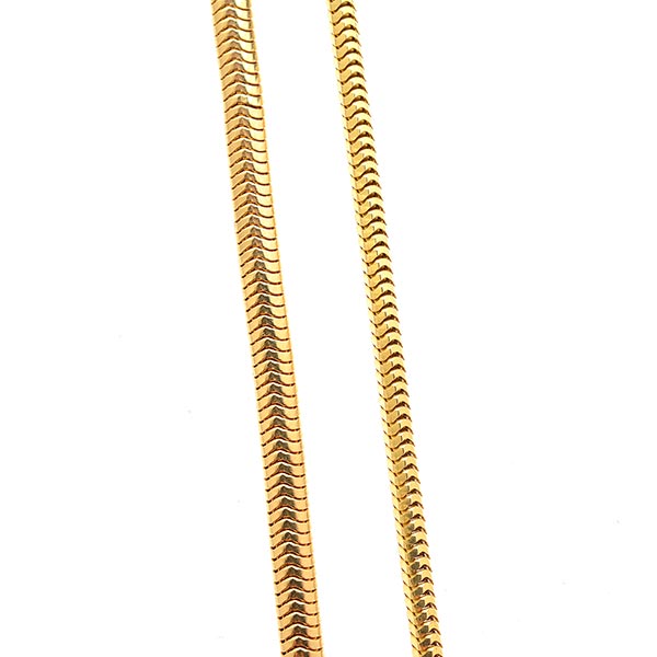 Collection of Two 14k Yellow Gold Neck Chains. Including one 3.00 mm 30 inch flattened snake link, - Image 4 of 4