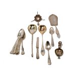 Collection of 19th Century Norwegian 830 Standard Silver Serving Pieces, including a reticulated